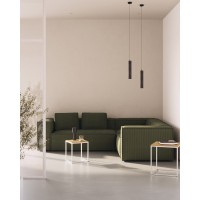 3-местный угловой диван Blok в зеленом толстом вельвете 290 x 230 см
