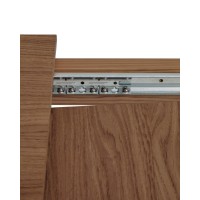 Раздвижной стол Narevi из дубового шпона с отделкой под орех, 170 (230) x 80 см