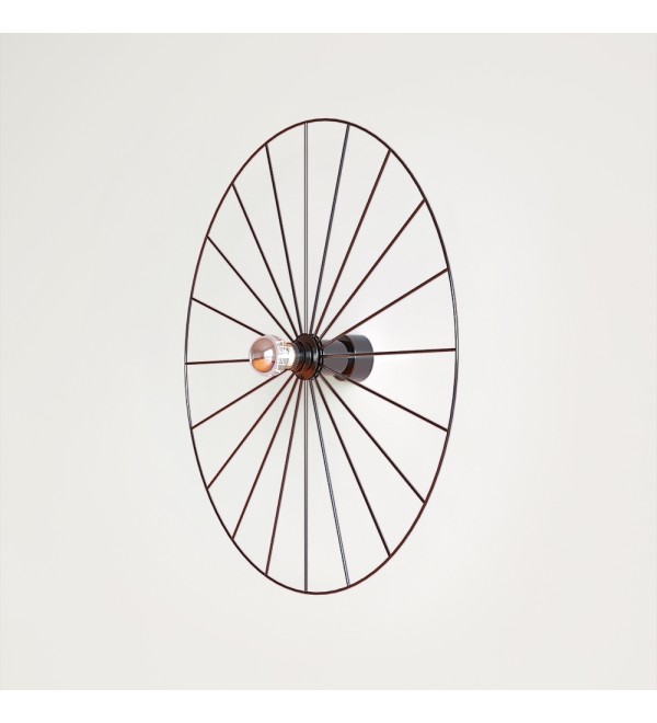 Бра Wheel 60 см черный + цоколь 5 см черный