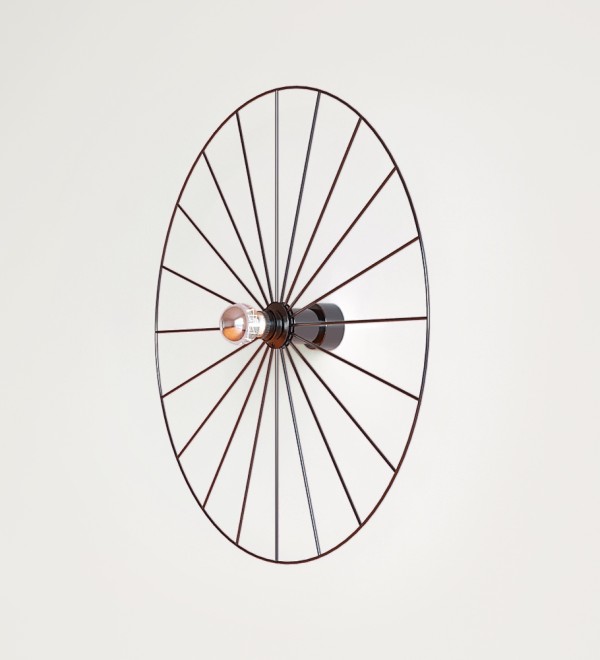 Бра Wheel 60 см черный + цоколь 5 см черный