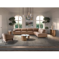Коричневое кожаное кресло 5189 