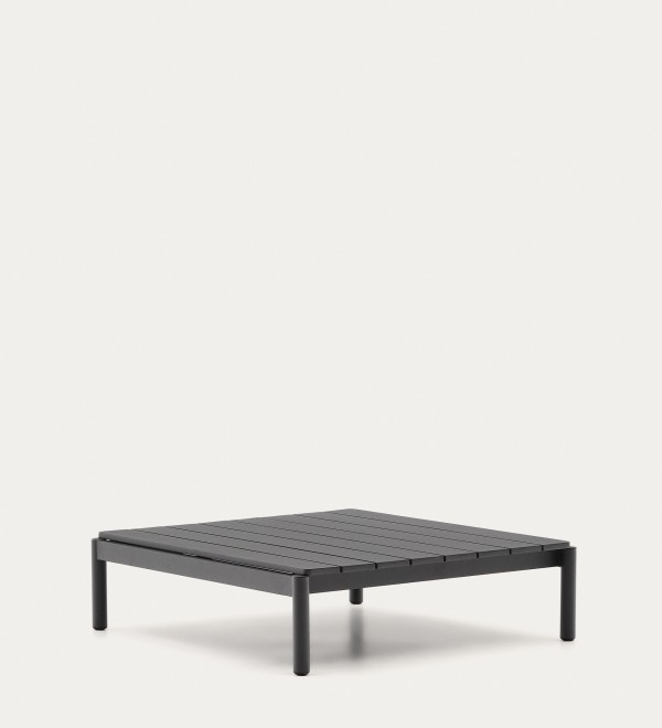 Журнальный столик Sorells из серого алюминия 89 x 91 см