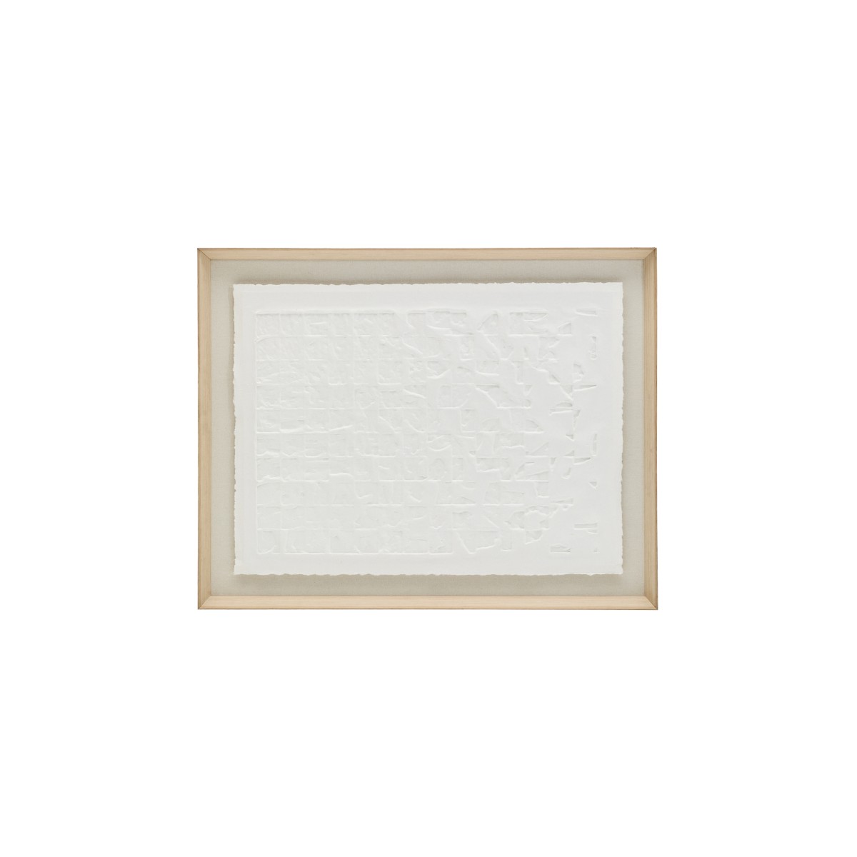 Tuk Картина из папье-маше белая 90 x 70 см