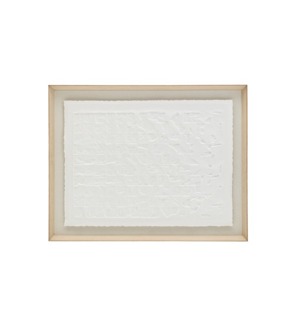 Tuk Картина из папье-маше белая 90 x 70 см