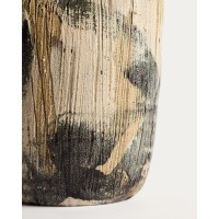 Коричневая керамическая ваза Dirva, 23 см