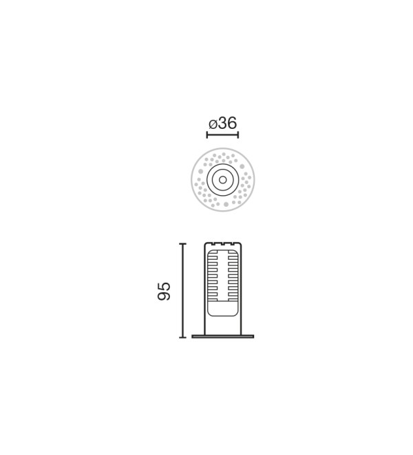 Uno черный/белый встраиваемый даунлайт без рамки 8W 24° 3000K CRI90