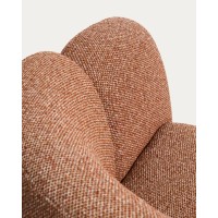 Кресло Corvena из терракотового шенилла, 85 см