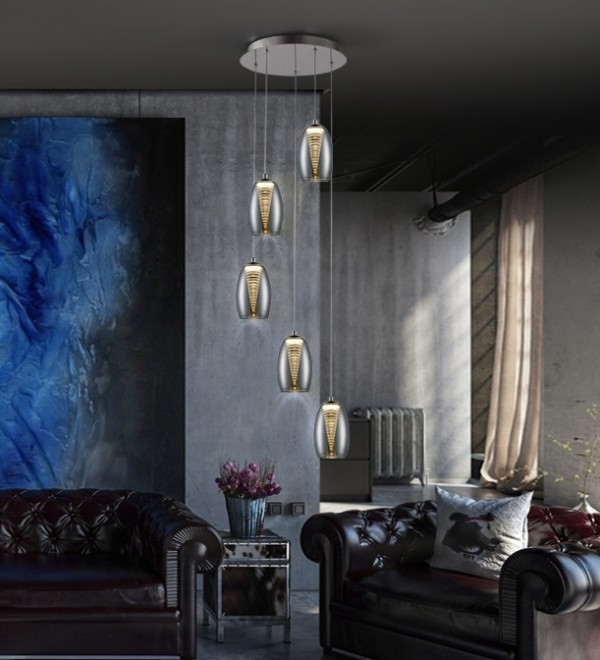 Подвесной светильник Nebula LED 5L хром