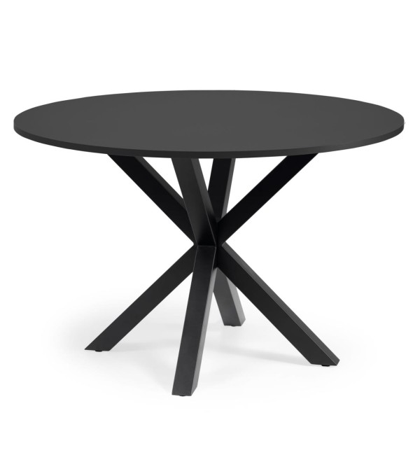 ARYA Круглый Ø 119 cm MDF стол со стальными черными ножками 
