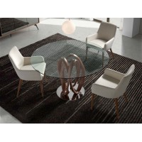 Круглый обеденный стеклянный стол DT801 /1021 Ø130
