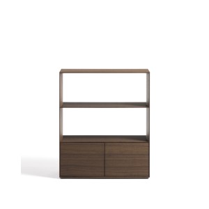 Стеллаж Visala с 1 открытой полкой из шпона ореха, 90 x 106 см