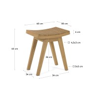 Подставка для ног Vicentina из массива тика