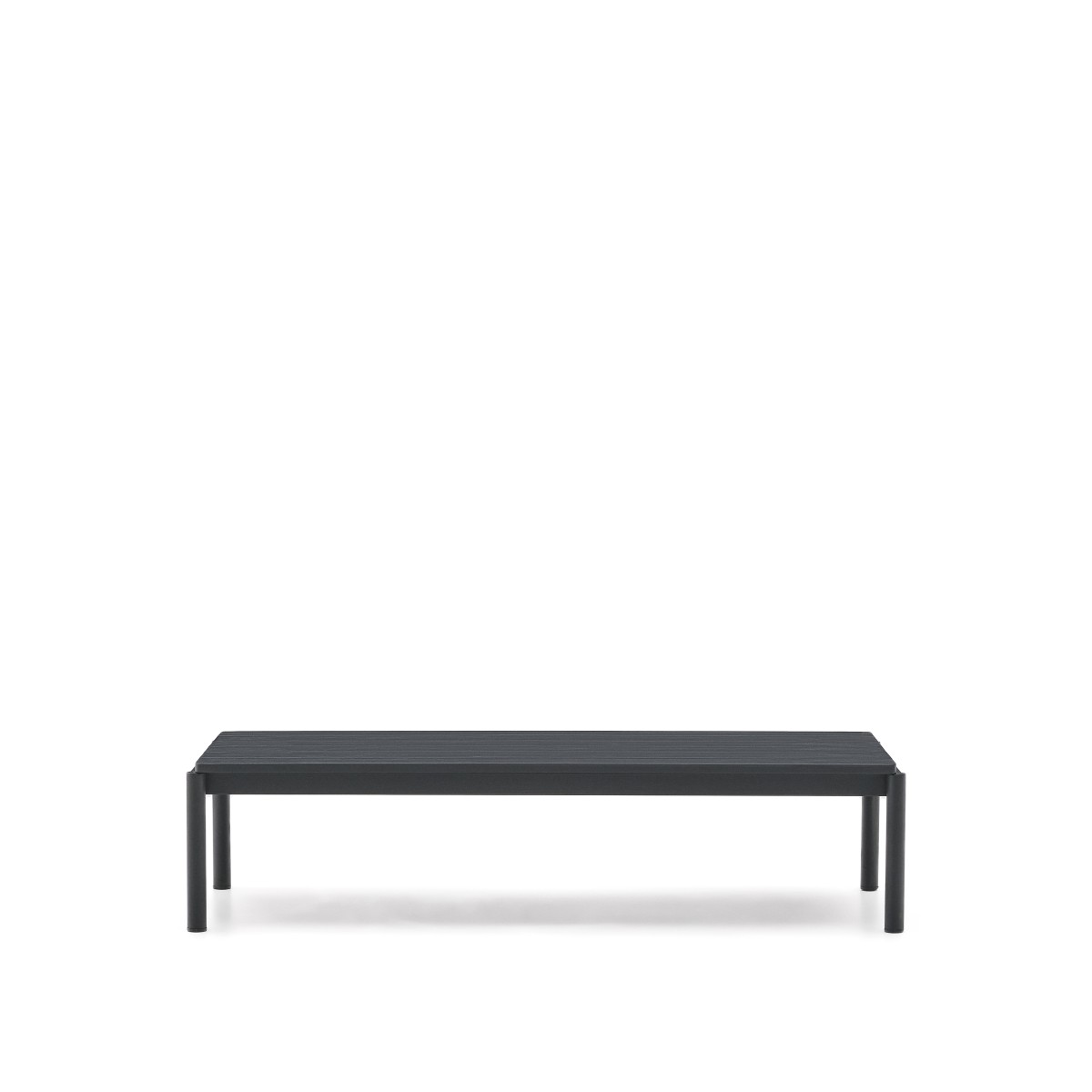 Журнальный столик Sorells из серого алюминия 63 x 149 см