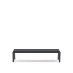 Журнальный столик Sorells из серого алюминия 63 x 149 см