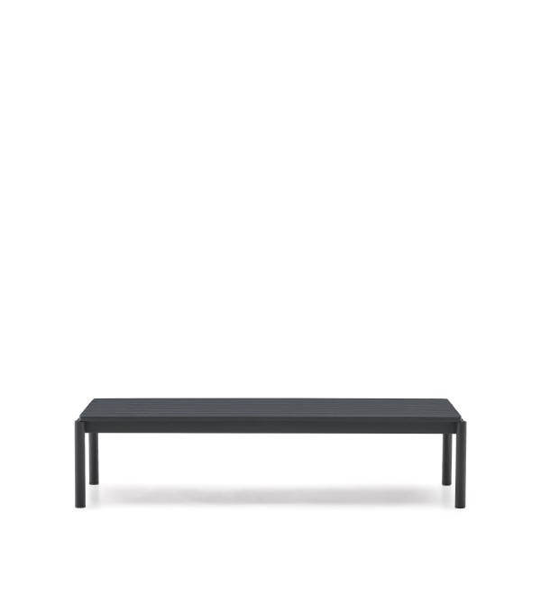 Журнальный столик Sorells из серого алюминия 63 x 149 см
