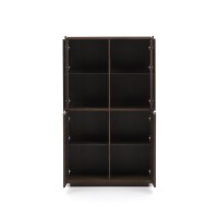 Витрина Onix из массива ореха и орехового шпона темная отделка 101 x 170 см