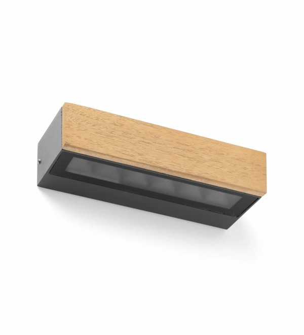 Уличный настенный светильник Doro-13 LED 2x6.5W 3000K дерево
