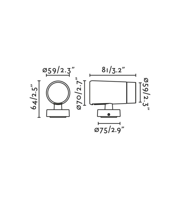 Проектор PUK черный Ш59 LED 12,5W 2700K 50°