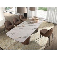 Стул 4236 из темно-коричневой ткани