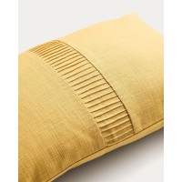 Чехол для подушки Luadia из желтого хлопка с плиссировкой, 30 x 50 см