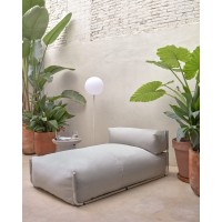 Square пуф-шезлонг со спинкой 165x101см, светло-серый, для садового модульного дивана
