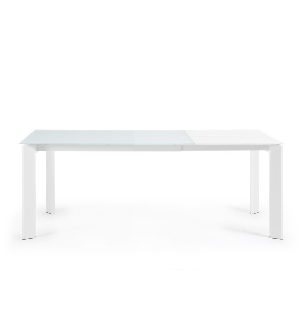 ATTA Стол 140 (200) x90 белый, стекло
