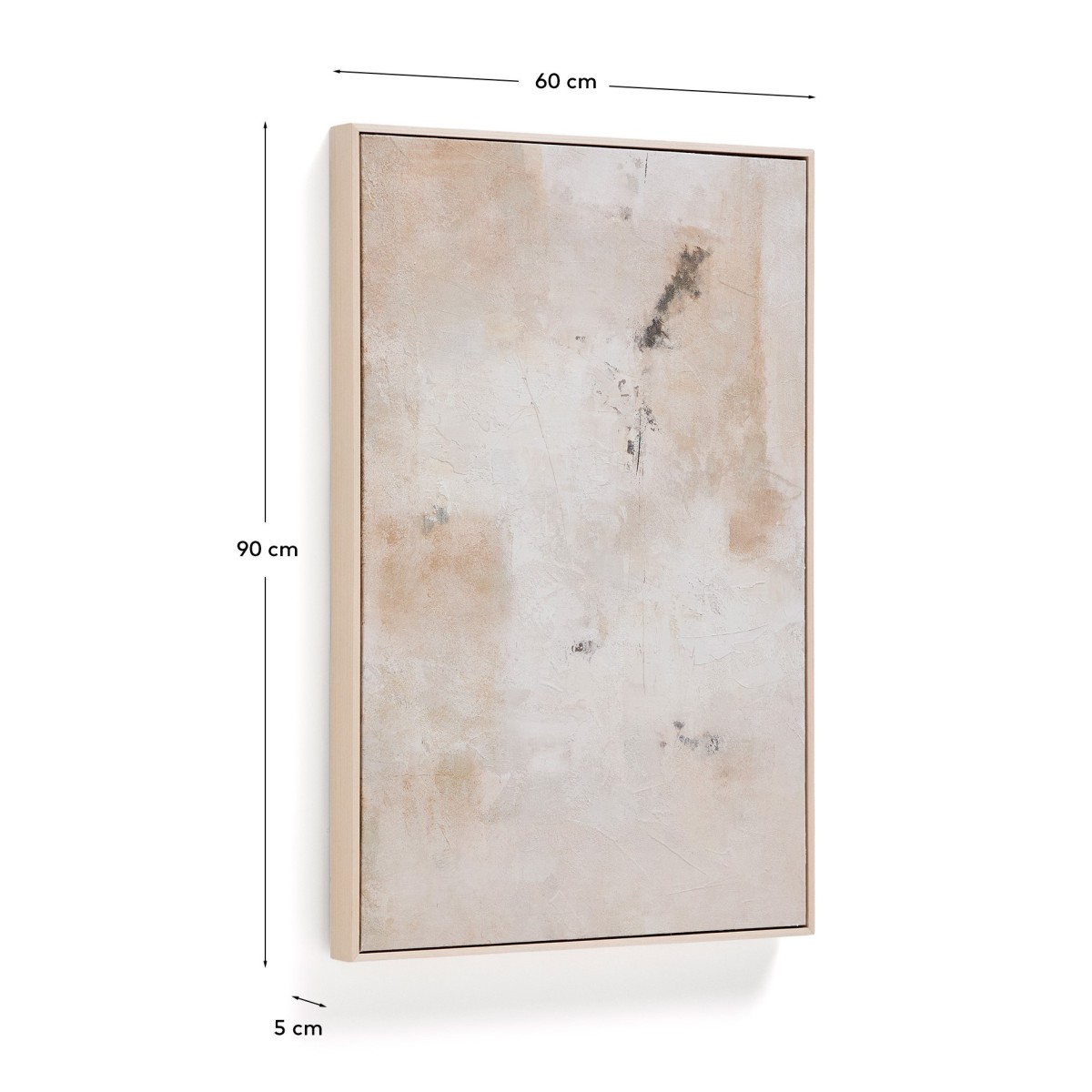 Абстрактная картина Selnar бежевая 60 x 90 см
