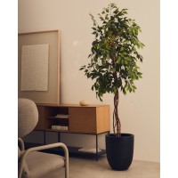 Ficus Искусственное дерево фикус в черном горшке 180 см