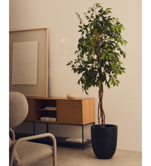 Ficus Искусственное дерево фикус в черном горшке 180 см