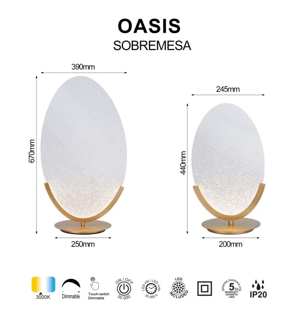 9652 Настольная лампа OASIS
