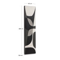 Абстрактная черно-белая картина Onure, 45 x 180 см