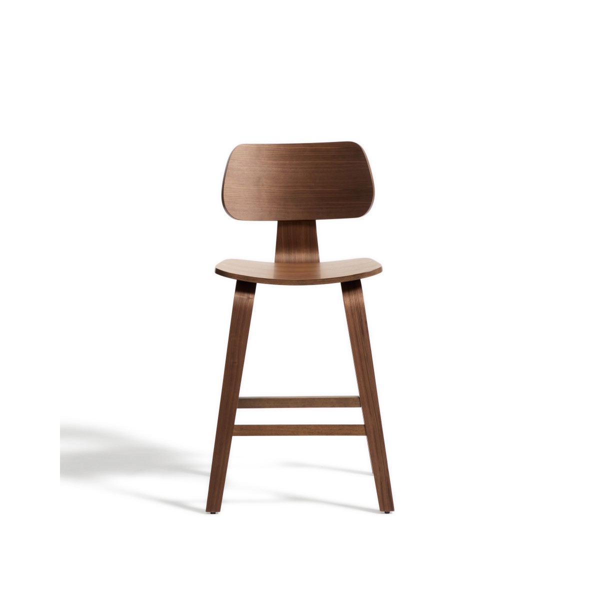 Полубарный стул Gena из орехового шпона, 65 см