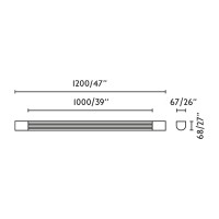 KIVA 1200 Настенный светильник хром LED 18W 3000K