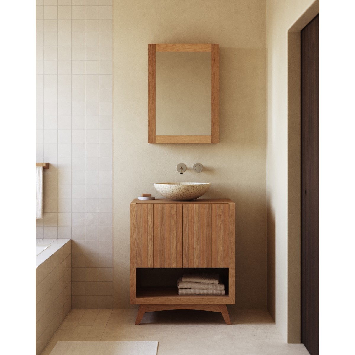 Прямоугольная тумбочка для ванной Kuveni 70 x 80 см
