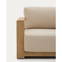 Угловой 5-местный диван Ambra из массива акации со светлой отделкой 248 см