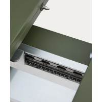 Раздвижной уличный стол Izola из алюминия с зеленой отделкой 220 (280) x 100 см