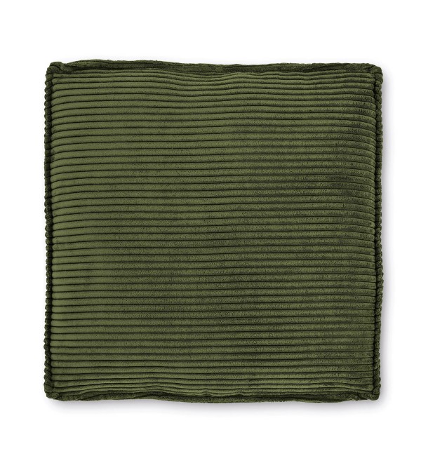 Blok Подушка из зеленого вельвета с широким швом 60 x 60 см
