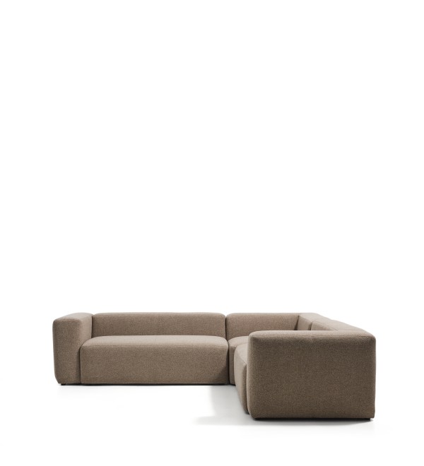 Угловой диван Blok из коричневой синели, 4 места, 290 x 290 см
