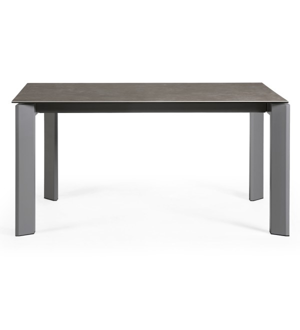 Стол Atta 160 (220) x90 антрацит, серый, керамика