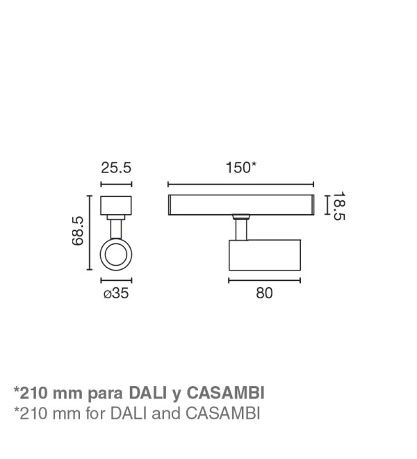 Трековый светильник NESO SLIM HOLE-5W 3000K 20 GRADOS черный CASAMBI