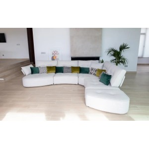 Модульный диван Arianne Plus U1 + S1 + 2M + R + PT, ножки черный пластик 3/6 см