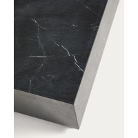 Журнальный столик Sorein из черного мрамора 100 x 50 см