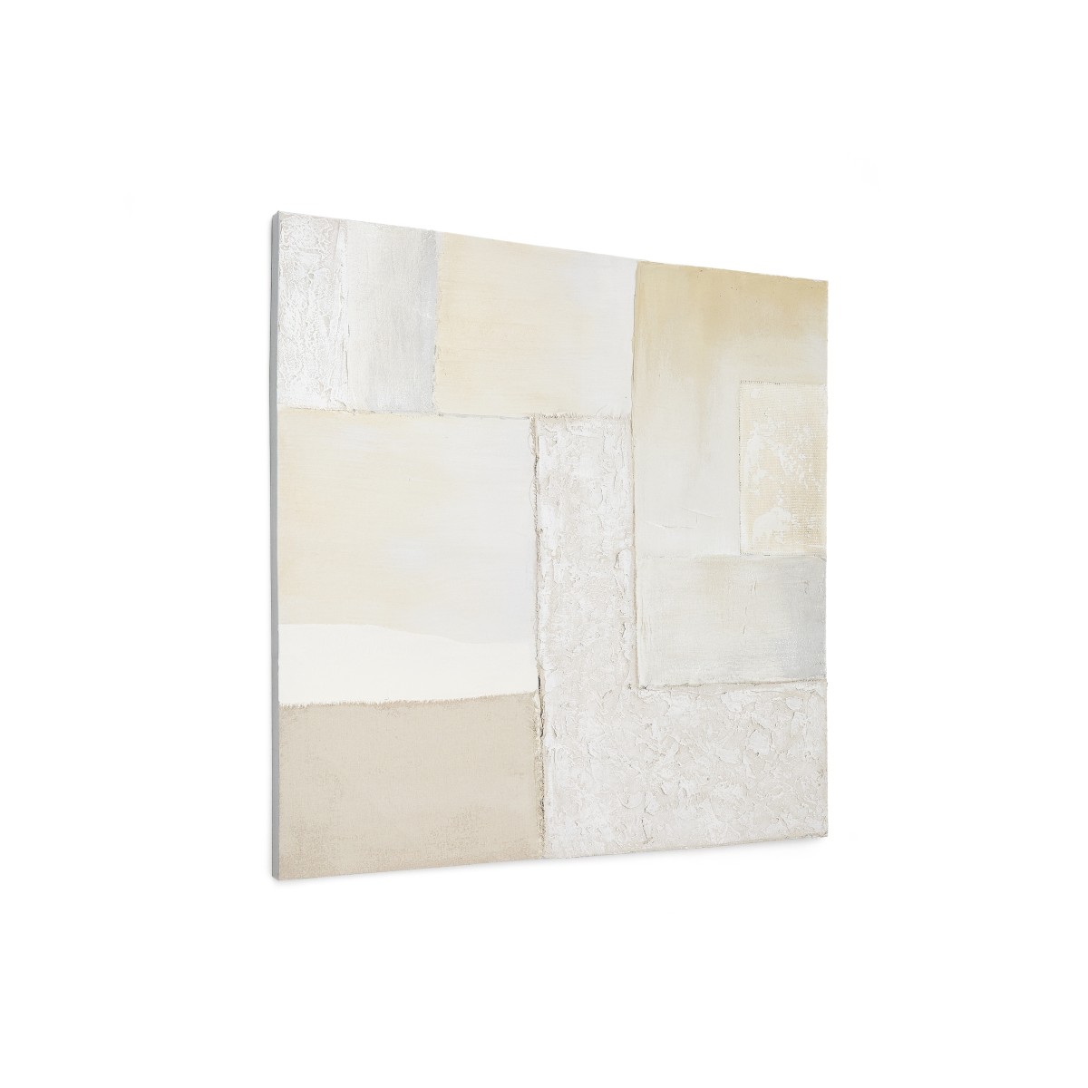 Pineda Абстрактный холст белого цвета 95 x 95 см