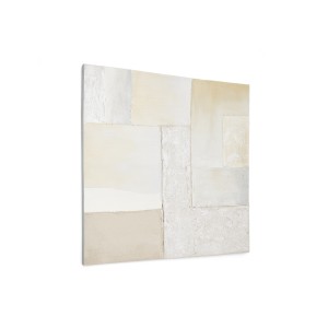 Pineda Абстрактный холст белого цвета 95 x 95 см