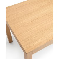 Раздвижной стол Narevi из дубового шпона с натуральной отделкой, 130 (190) x 80 см