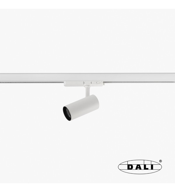 Белый Трековый светильник Fost Ø64 28W 25° 2700K CRI97 DALI