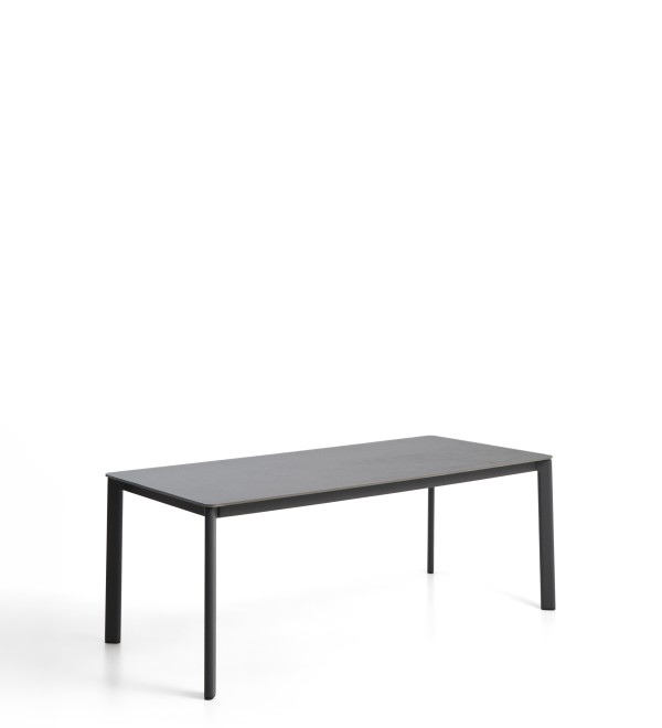 Уличный стол Anafi из спеченного камня и графитового алюминия 180 x 90см