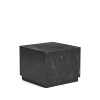 Журнальный столик Sorein из черного мрамора 50 x 50 см