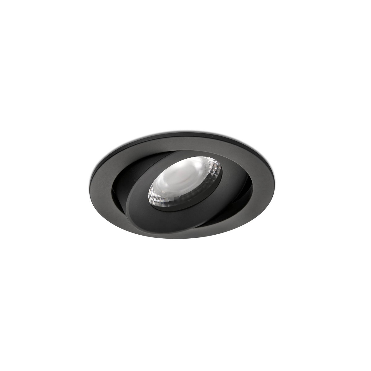 KIVI Встраиваемый светильник ORIENTABLE черный 7W 3000K 36° IP44