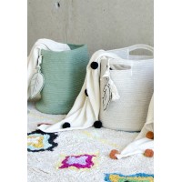 Корзина с листом бежевая 30*30*30
